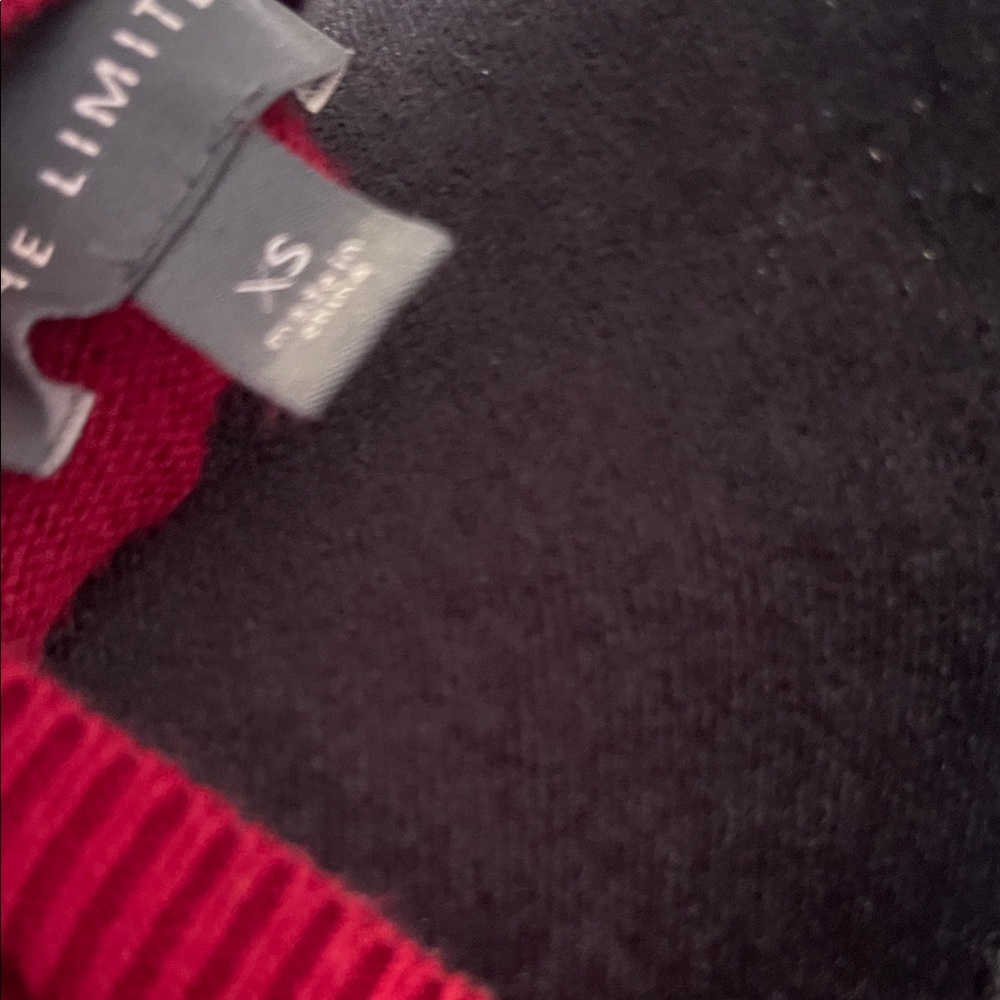 The Limited Burgundy Crewneck Sweater with Beaded Fox Accent - Picture 5 of 7